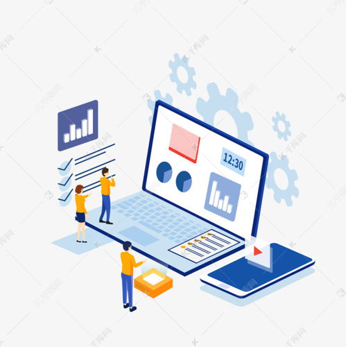 免費下載卡通手繪電腦工作忙圖素材，助力軟件開發(fā)與創(chuàng)意設(shè)計